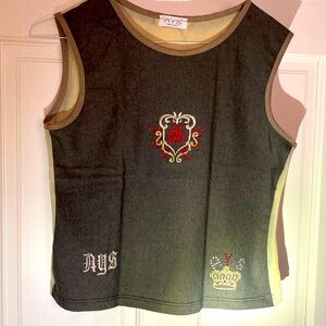 Sleeveless evening top “Made in Italy” Small